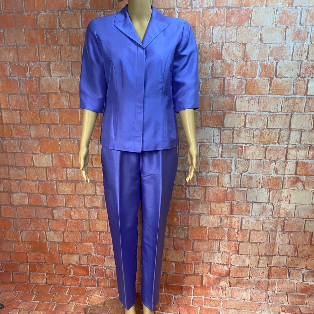 Shomi Light Purple Silk Pantsuit